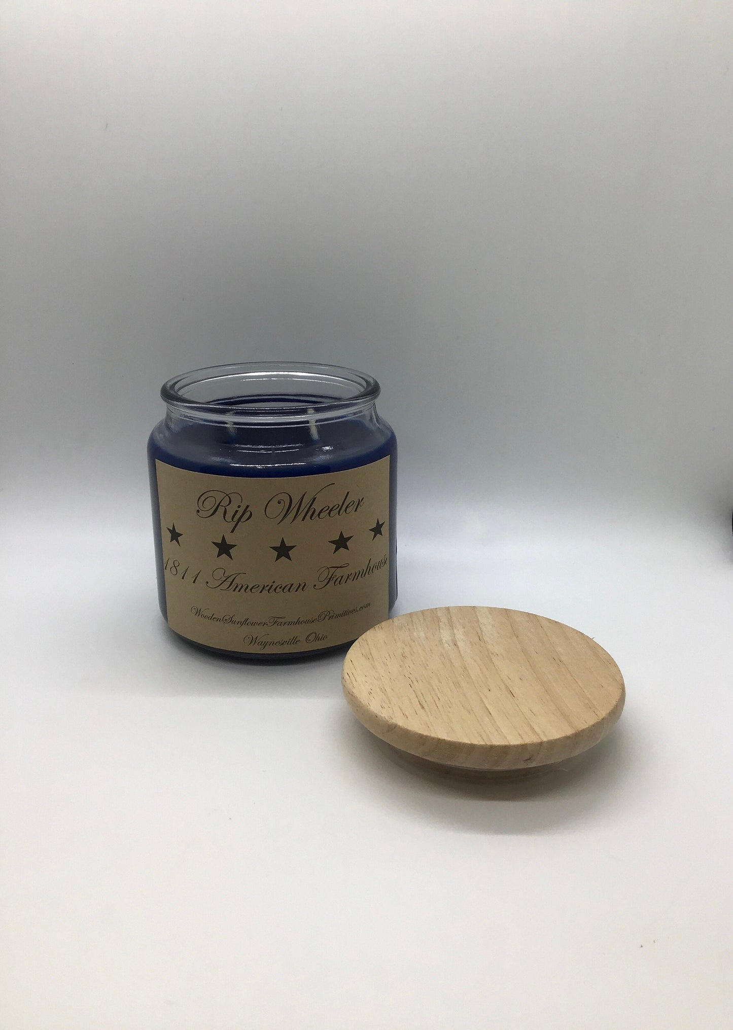 Rip Wheeler Highly Scented Candle/Apothecary Jar 18oz/Paraffin Wax/Farmhouse Candle/HandPoured Candle/Country Primitive Candle/
