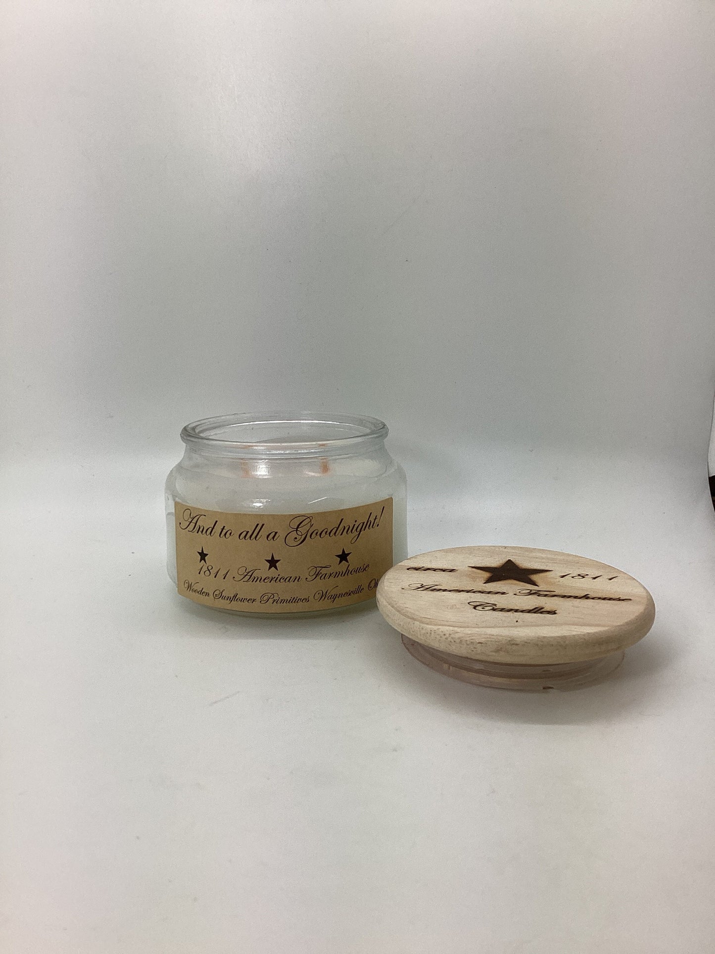 And to all a goodnight! Highly Scented Candle/Apothecary Jar 10oz/Paraffin Wax/Farmhouse Candle/Hand Poured Candle/Country Primitive Candle