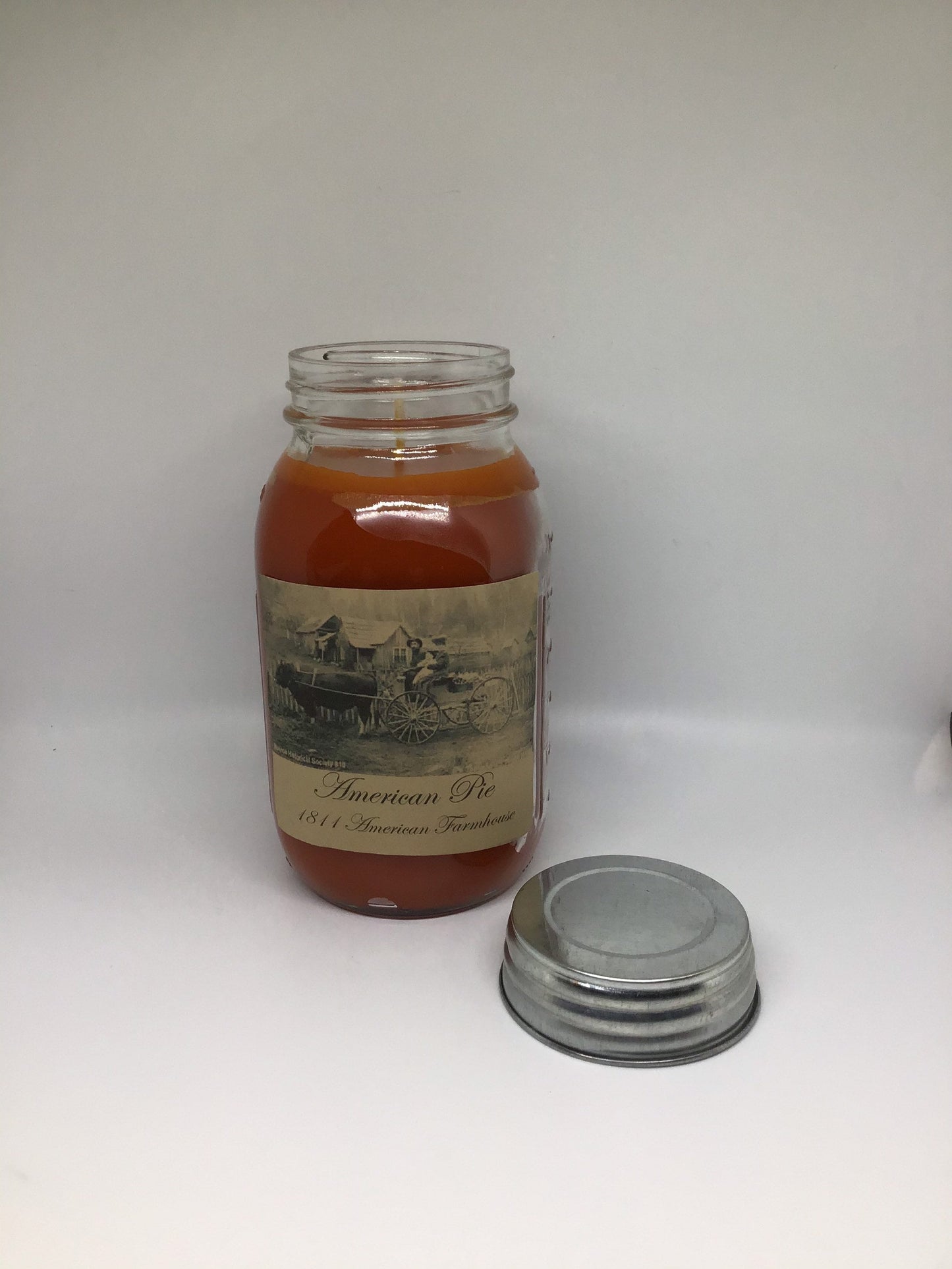 American Pie /Highly Scented Candle/Ball Jar 32oz/Paraffin Wax/Farmhouse Candle/Hand Poured Candle/Peach