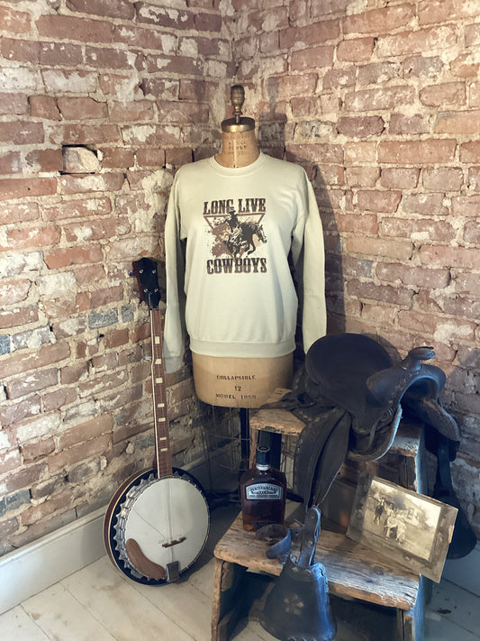 Long Live Cowboys crewneck/western/country/cowgirl/rodeo/farmgirl/horse girl
