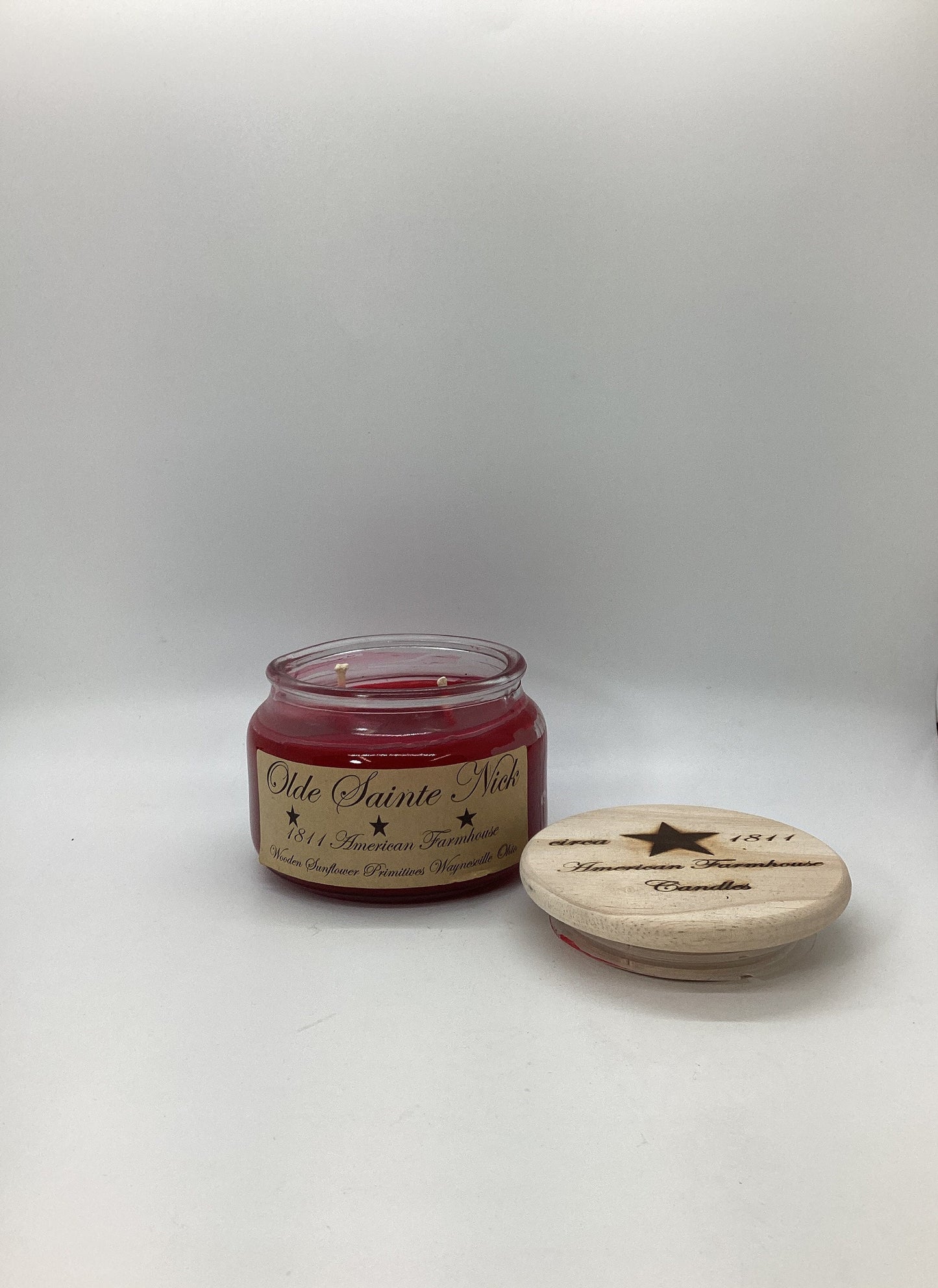 Olde Sainte Nick Highly Scented Candle/Apothecary Jar 10 oz/Paraffin Wax/Farmhouse Candle/Hand Poured Candle/Country-Primitive Candle