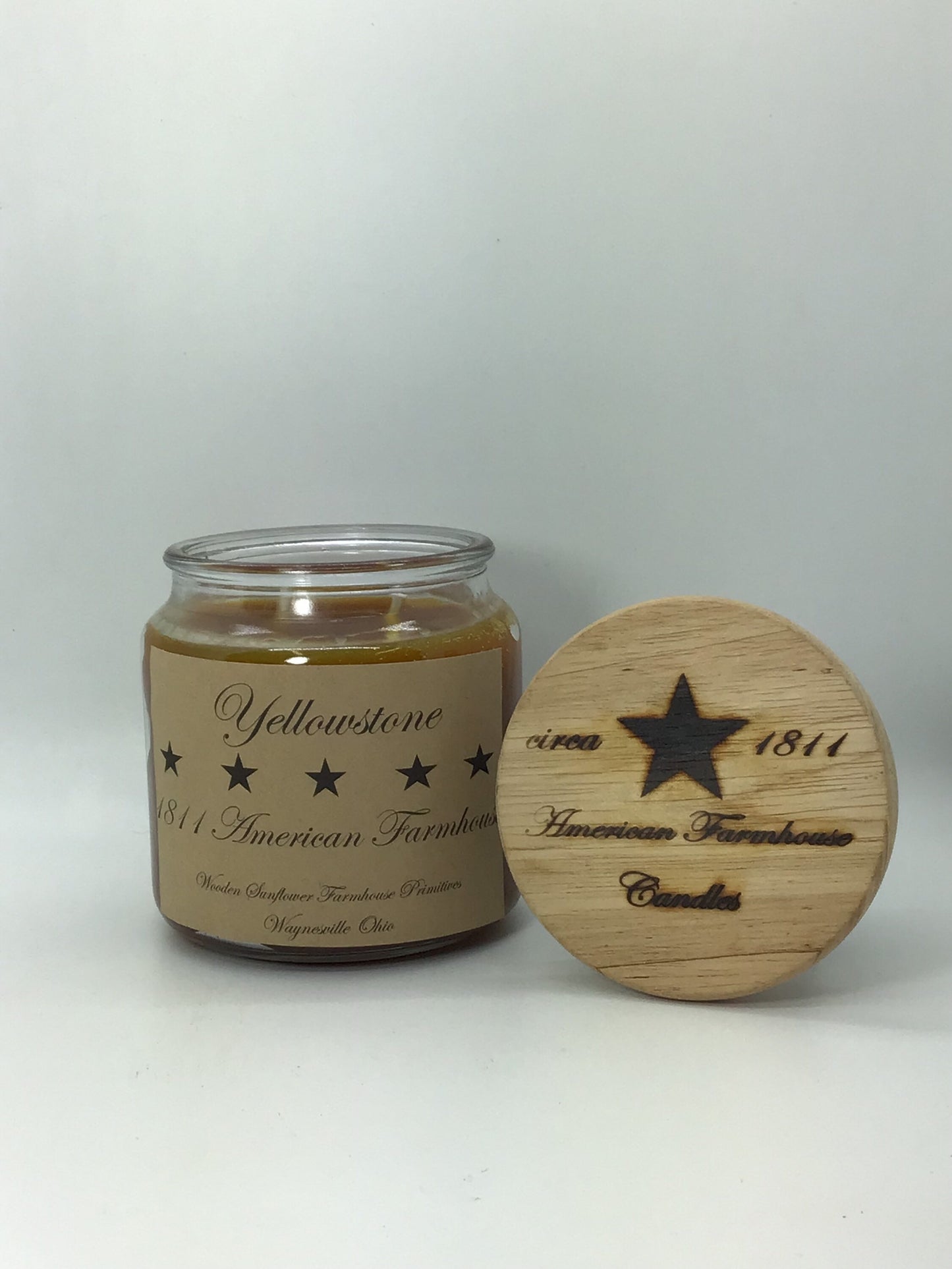 Yellowstone Highly Scented Candle/Apothecary Jar 18oz/Paraffin Wax/Farmhouse Candle/Hand Poured Candle/Country Primitive Candle
