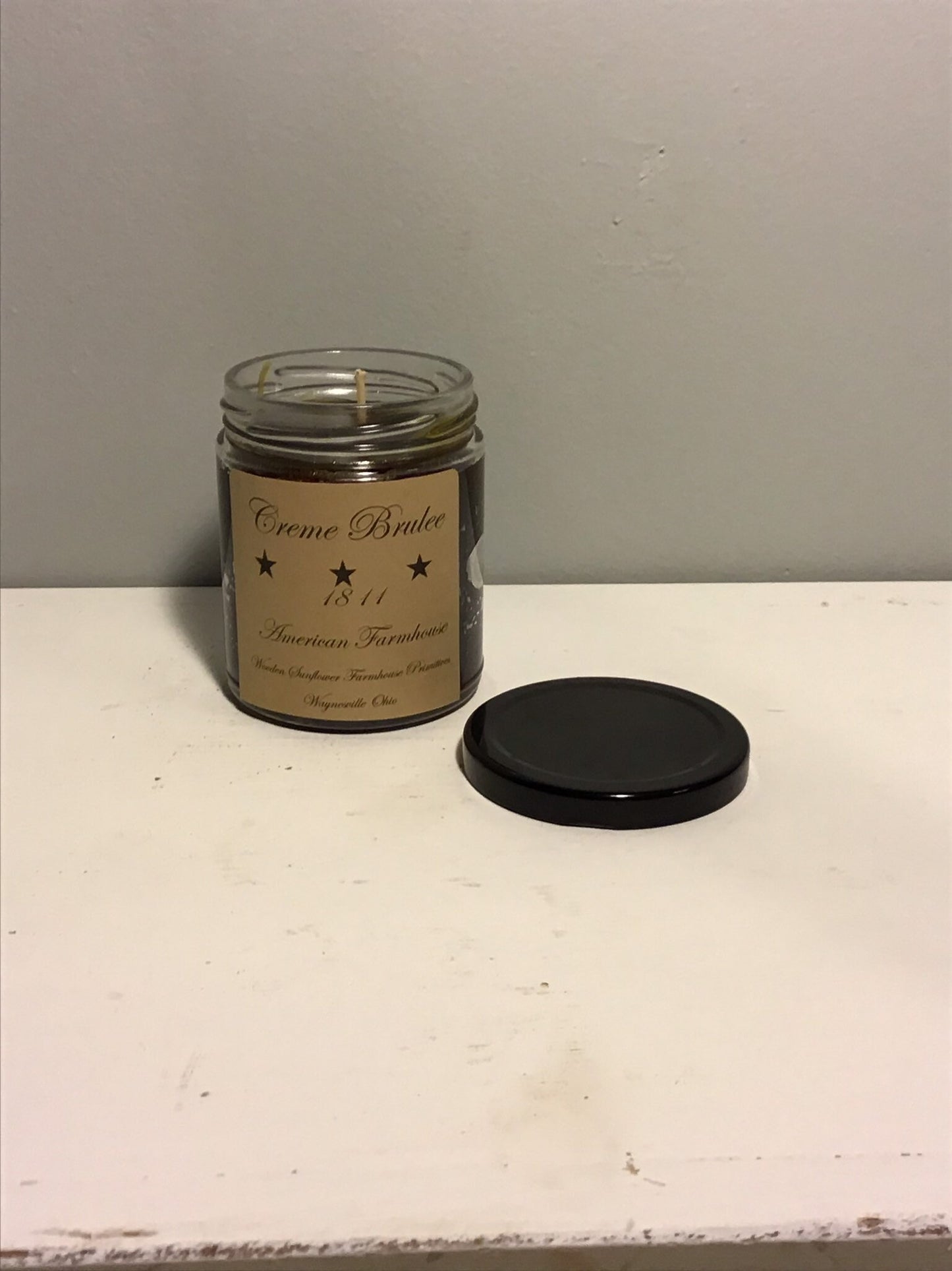 Creme Brulee Scented Candle Jelly Jar 9 oz