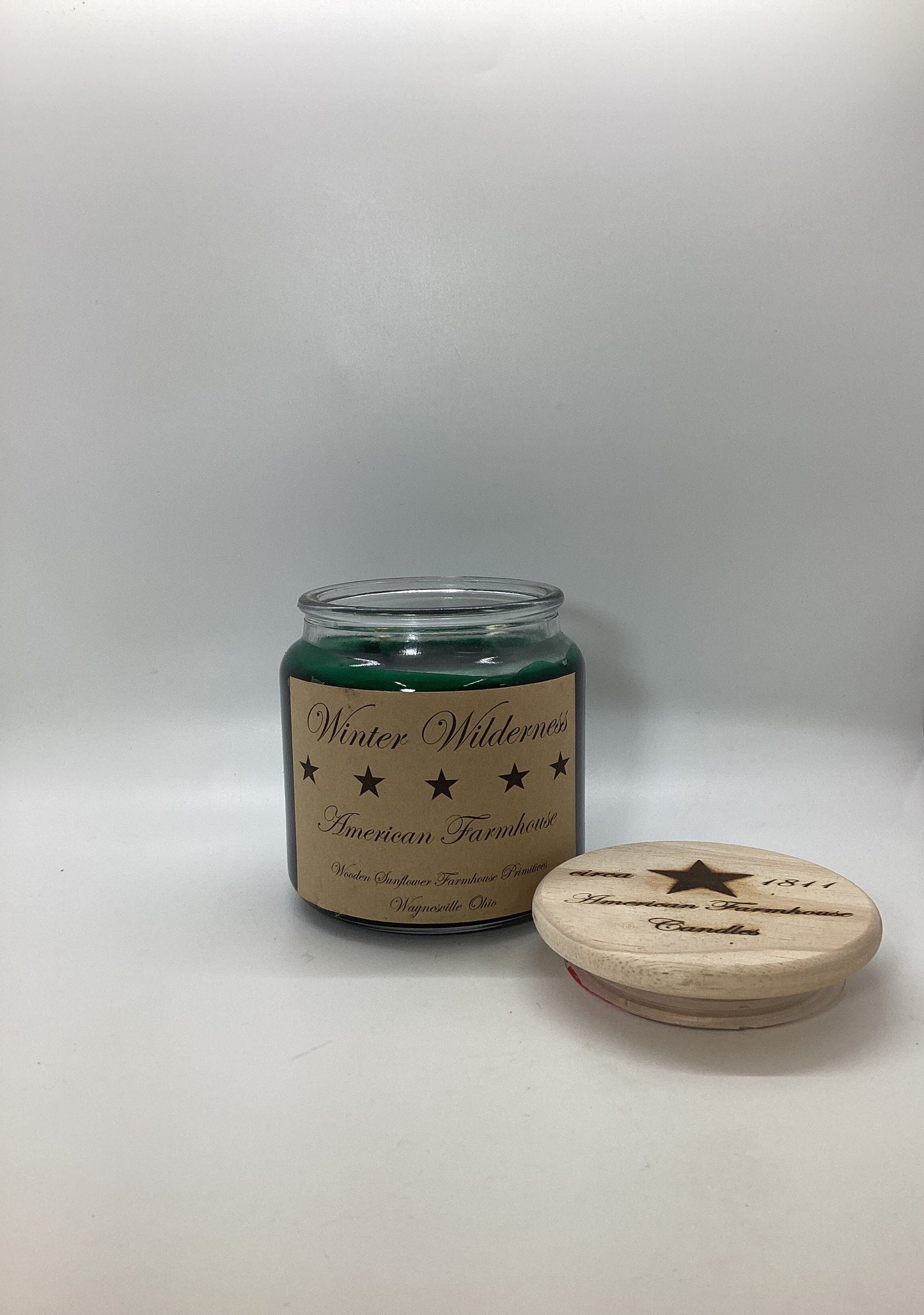 Winter Wilderness Highly Scented Candle/Apothecary Jar 18oz/Paraffin Wax/Farmhouse Candle/Hand Poured Candle/Country-Primitive Candle
