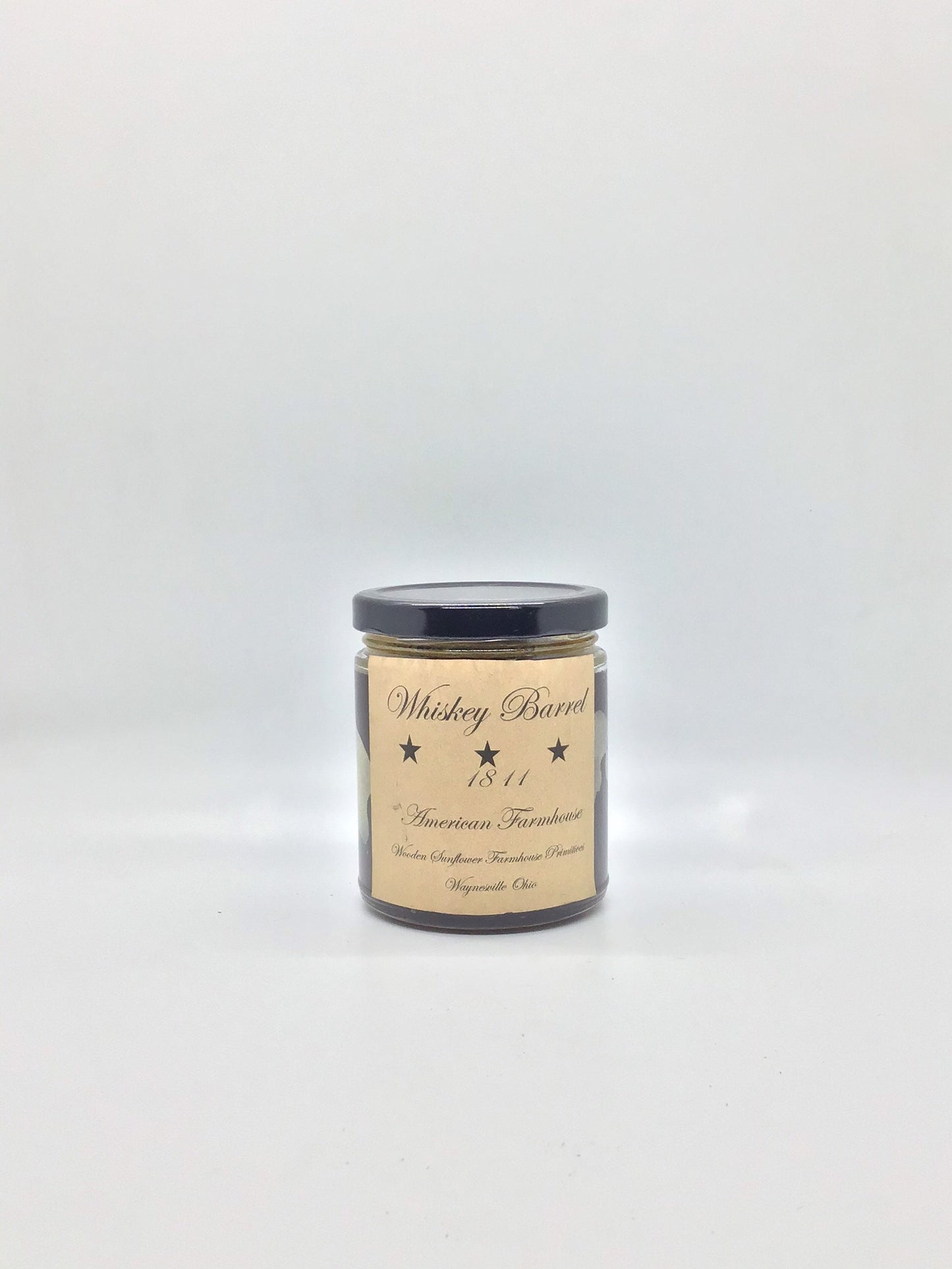 Whiskey Barrel Highly Scented Candle/Jelly Jar/9oz/Paraffin Wax/Farmhouse Candle/Hand Poured Candle/Country-Primitive Candle