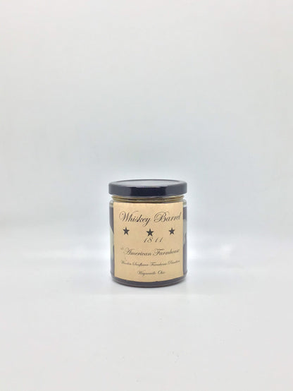Whiskey Barrel Highly Scented Candle/Jelly Jar/9oz/Paraffin Wax/Farmhouse Candle/Hand Poured Candle/Country-Primitive Candle