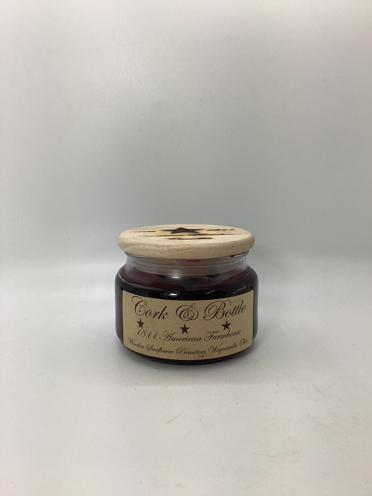 Cork & Bottle Highly Scented Candle/Apothecary Jar 10oz/Paraffin Wax/Farmhouse Candle/HandPoured Candle/Country Primitive Candle/
