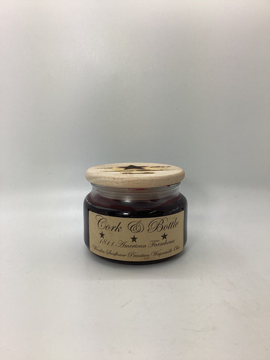 Cork & Bottle Highly Scented Candle/Apothecary Jar 10oz/Paraffin Wax/Farmhouse Candle/HandPoured Candle/Country Primitive Candle/