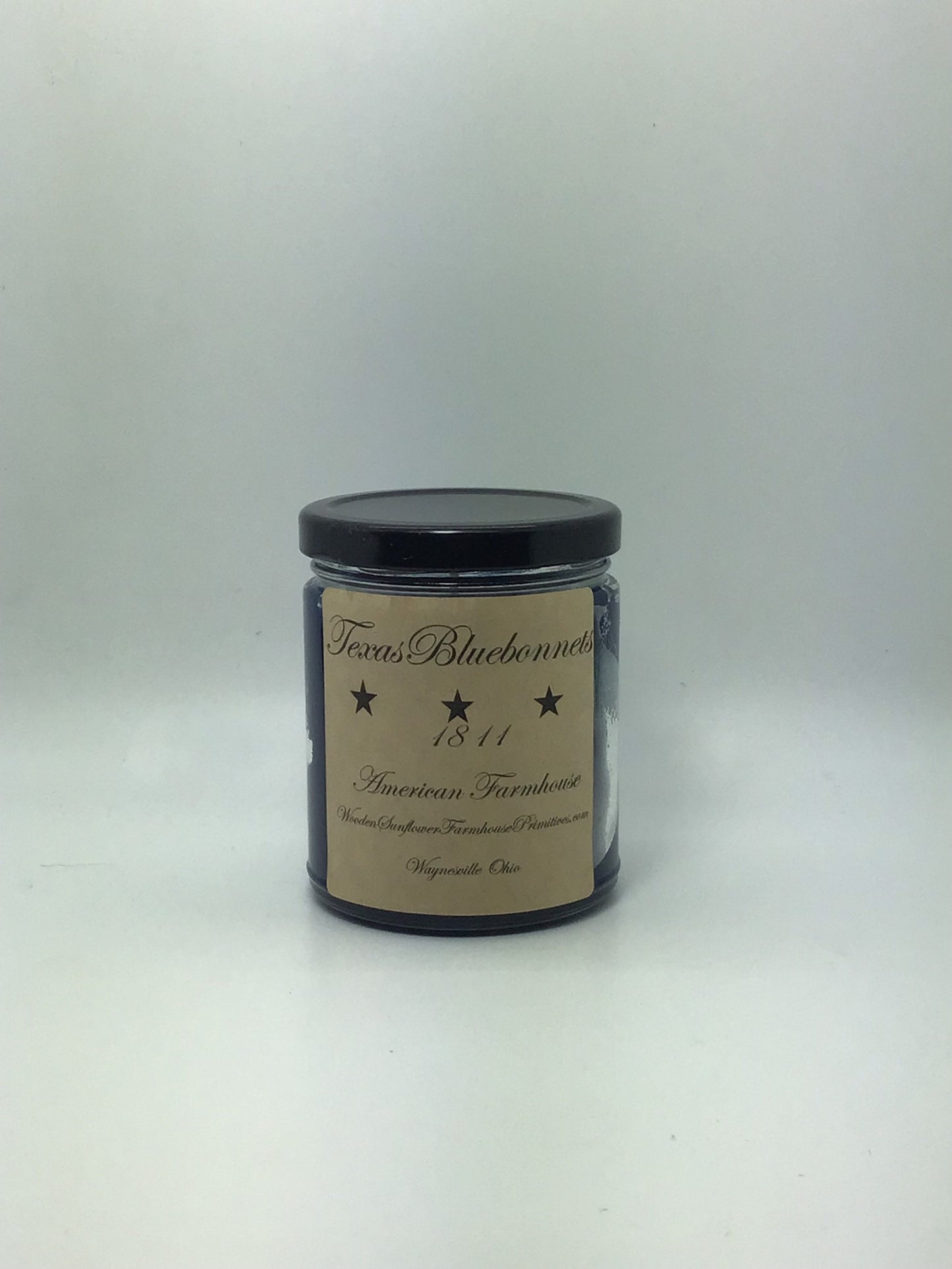 Texas Bluebonnets Highly Scented Candle /Jelly Jar 10oz/Paraffin Wax/Farmhouse Candle/Hand-Poured /Country-Primitive/lemon blueberry