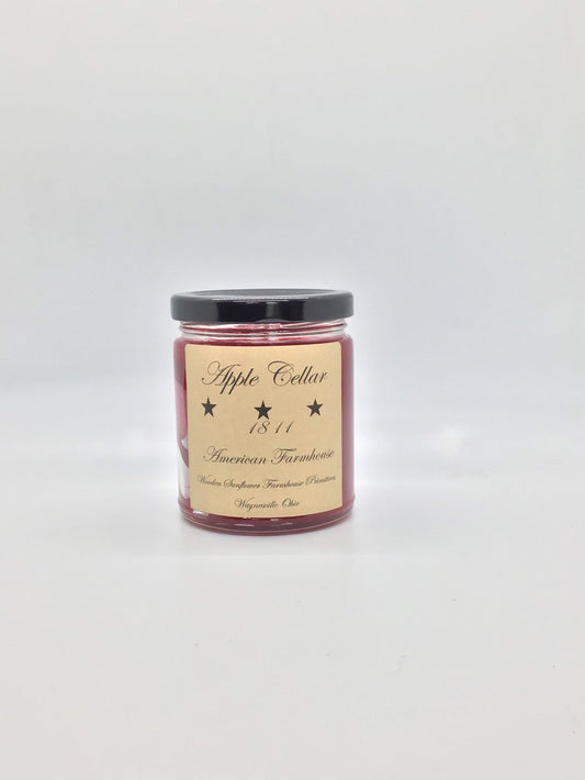 Apple Cellar Pie Highly Scented Candle/Jelly Jar 9oz/Paraffin Wax/Farmhouse Candle/Hand Poured Candle/ Country-Primitive Candle