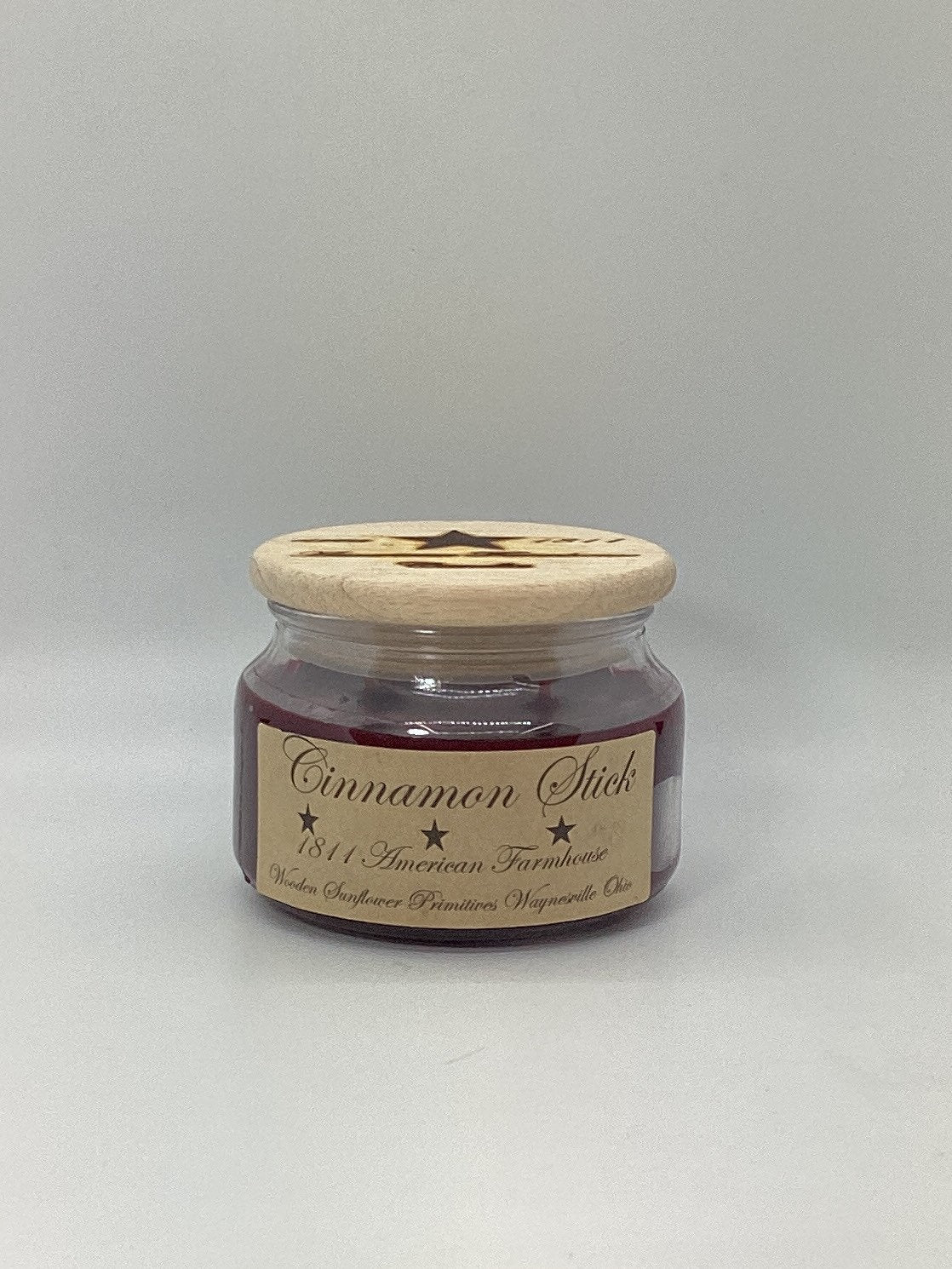 Cinnamon Stick Highly Scented Candle/Apothecary Jar 10 oz/Paraffin Wax/Farmhouse Candle/Hand Poured Candle/Country-Primitive Candle