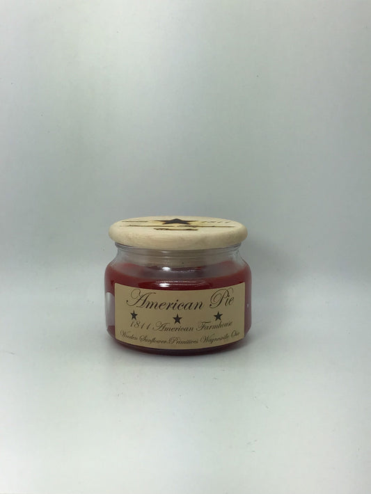American Pie/Highly Scented Candle/10 oz Apothecary Jar/Paraffin Wax/Farmhouse Candle/Hand Poured Candle/Peach Fragrance