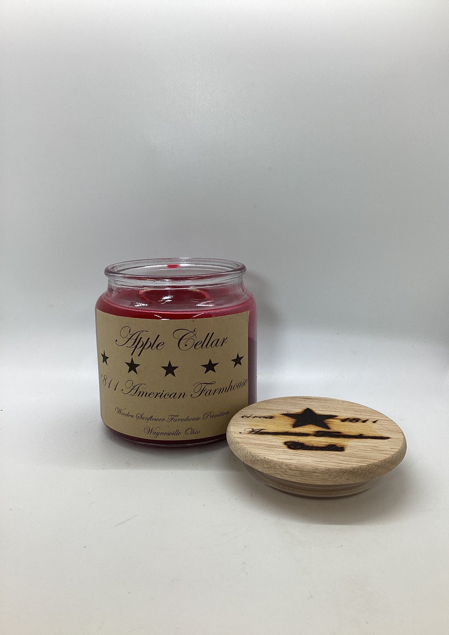 Apple Cellar Highly Scented Candle/Apothecary Jar 18oz/Paraffin Wax/Farmhouse Candle/Hand Poured Candle/Country-Primitive Candle