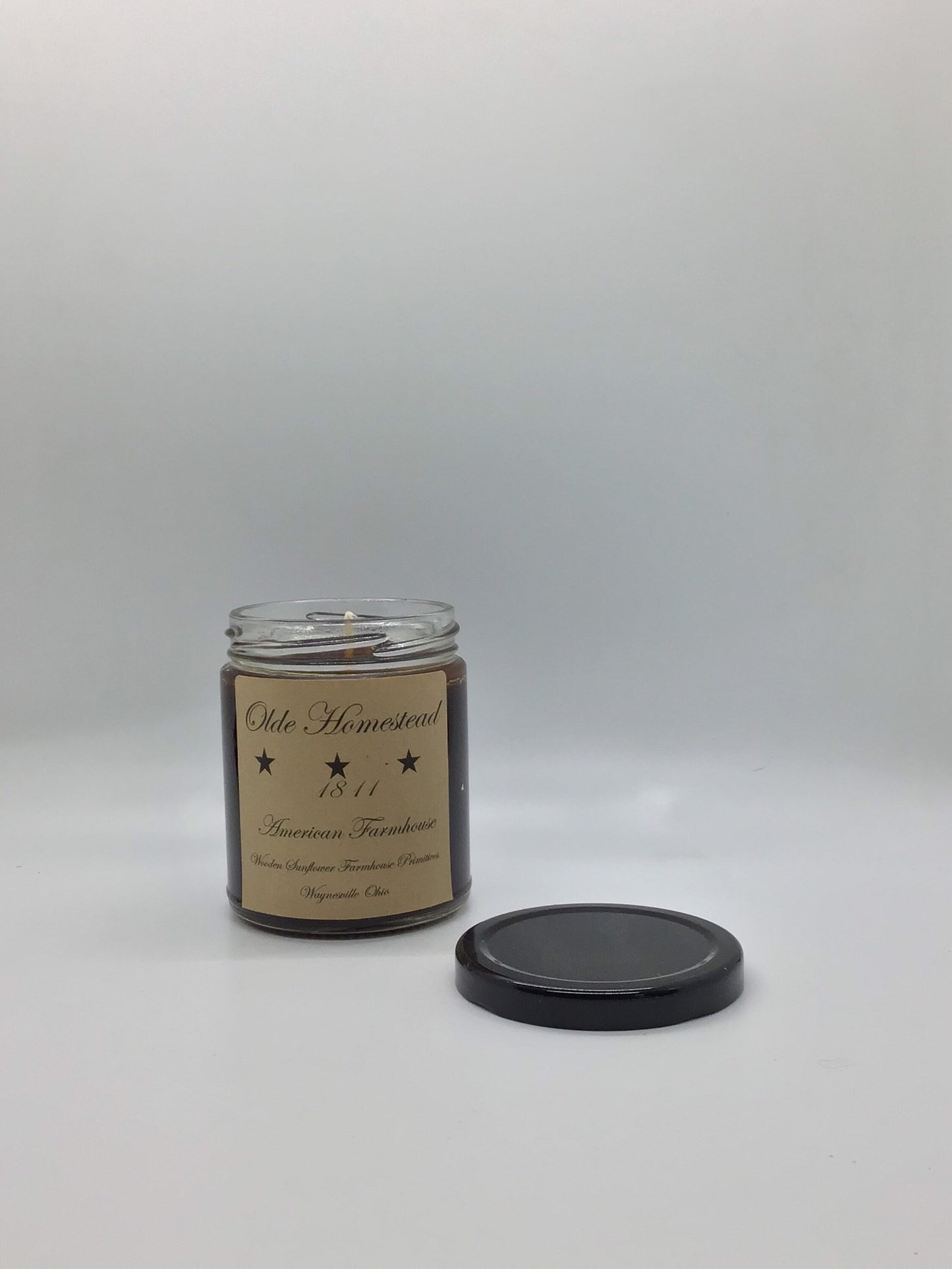 Olde Homestead Highly Scented Candle/Jelly Jar 9oz/Paraffin Wax/Farmhouse Candle/Hand Poured Candle/ Country-Primitive Candle
