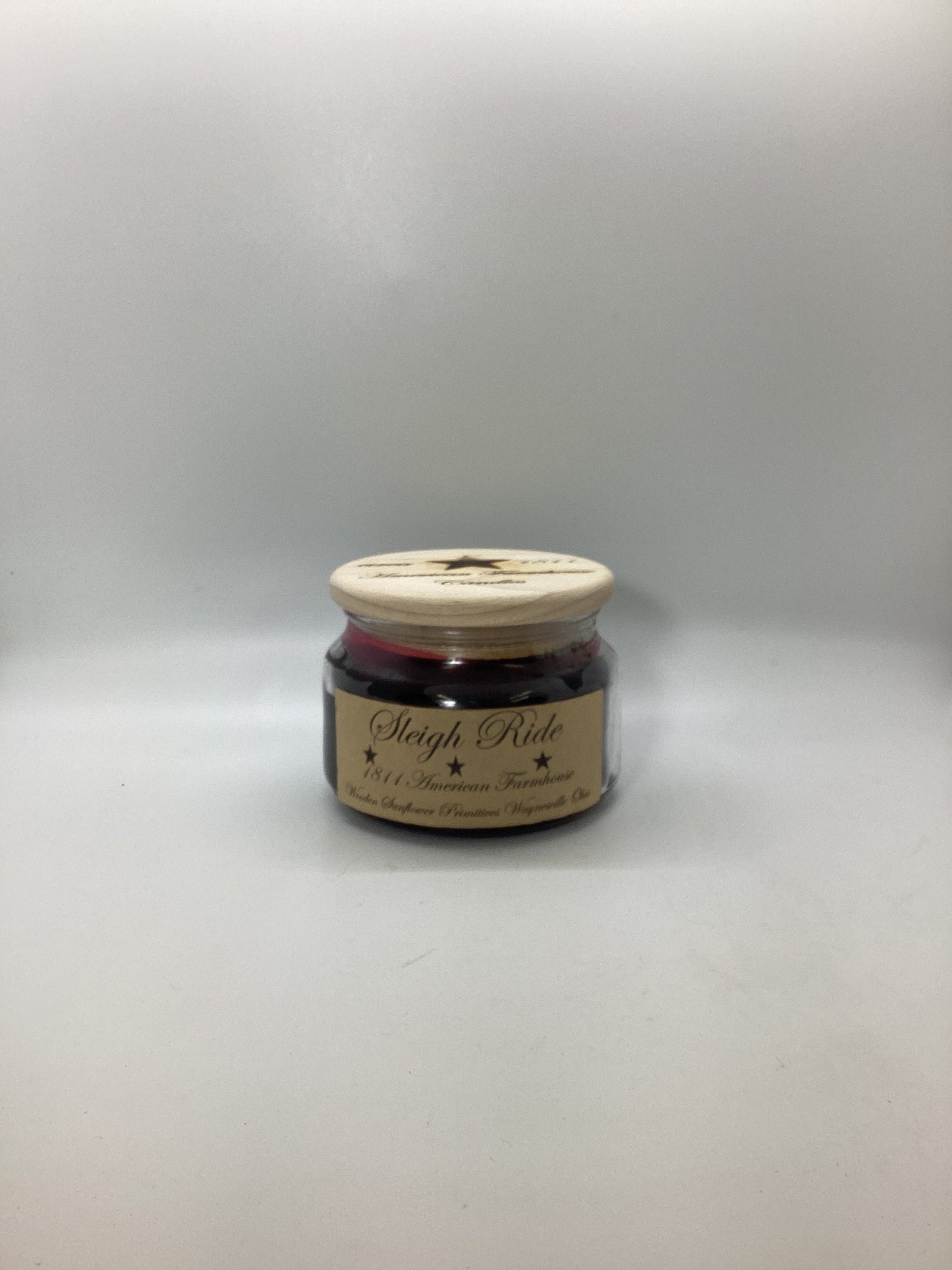 Sleigh Ride Highly Scented Candle/Apothecary Jar 10 oz/Paraffin Wax/Farmhouse Candle/Hand Poured Candle/Country Primitive Candle