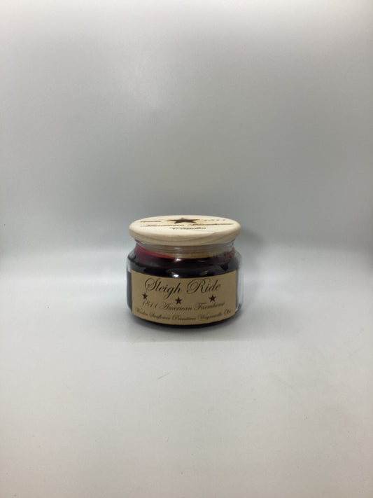 Sleigh Ride Highly Scented Candle/Apothecary Jar 10 oz/Paraffin Wax/Farmhouse Candle/Hand Poured Candle/Country Primitive Candle