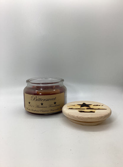 Bittersweet Highly Scented Candle/Apothecary Jar 10 oz/Paraffin Wax/Farmhouse Candle/Hand Poured Candle/Country-Primitive Candle