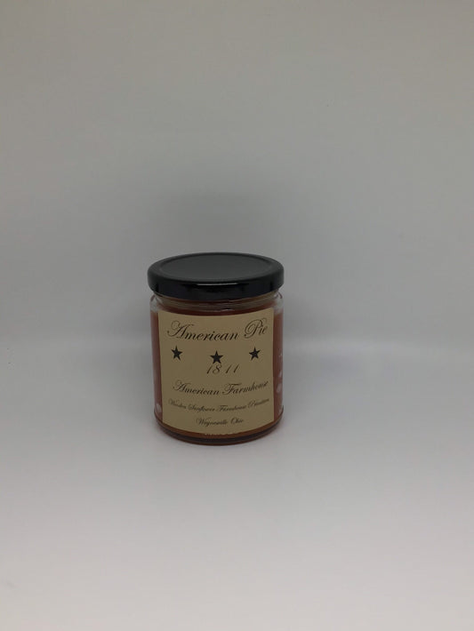 American Pie /Highly Scented Candle/10 oz Jelly Jar/Paraffin Wax/Farmhouse Candle/Hand Poured Candle/Peach Fragrance