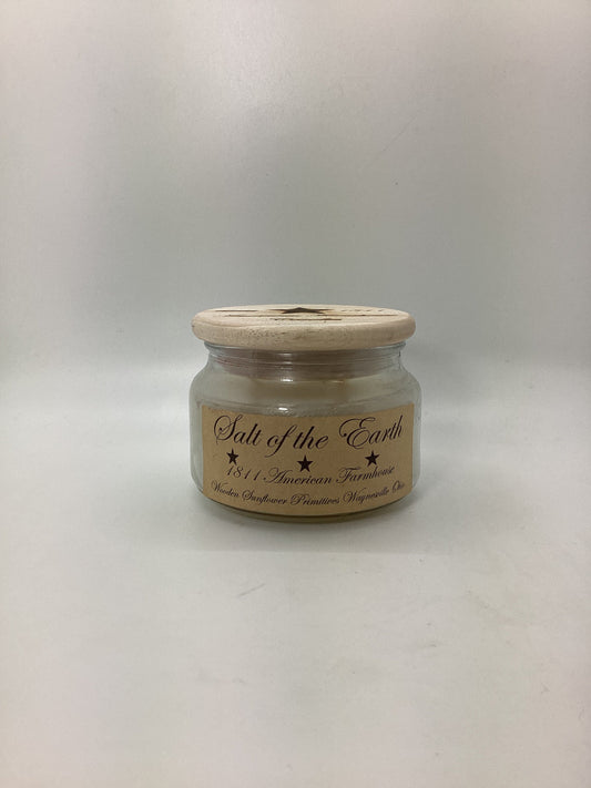 Salt of the Earth Highly Scented Candle/Apothecary Jar 10 oz/Paraffin Wax/Farmhouse Candle/Hand Poured Candle/Country-Primitive Candle