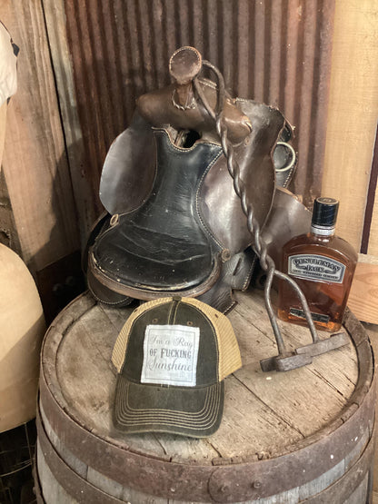 I’m a Ray of Fucking Sunshine/trucker hat/funny hat/cowgirl hat/cowboy hat/inspirational hat/western hat/country hat/