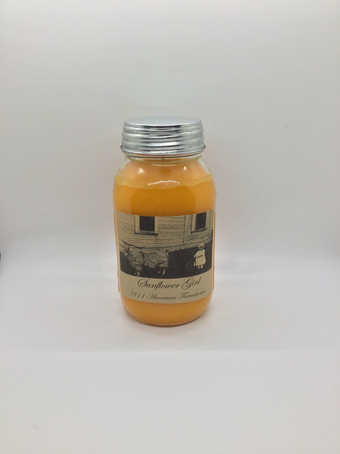Sunflower Girl/Highly Scented Candle/Ball Jar 32oz/Paraffin Wax/Farmhouse Candle/Hand Poured Candle/Sweet Orange and Sriracha