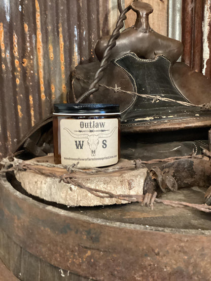 Outlaw/mens cologne scent/Soy Candle/Western Home Decor/Cowboy Candle/Western Candle/