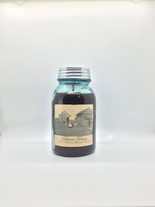 Tobacco Barn Highly Scented Candle/Ball Jar 32oz/Paraffin Wax/Farmhouse Candle/Hand Poured Candle/Country-Primitive Candle