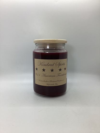Kindred Spirits Highly Scented Candle/Apothecary Jar 26 oz/Paraffin Wax/‘Farmhouse Candle/Hand Poured Candle/Country-Primitive Candle