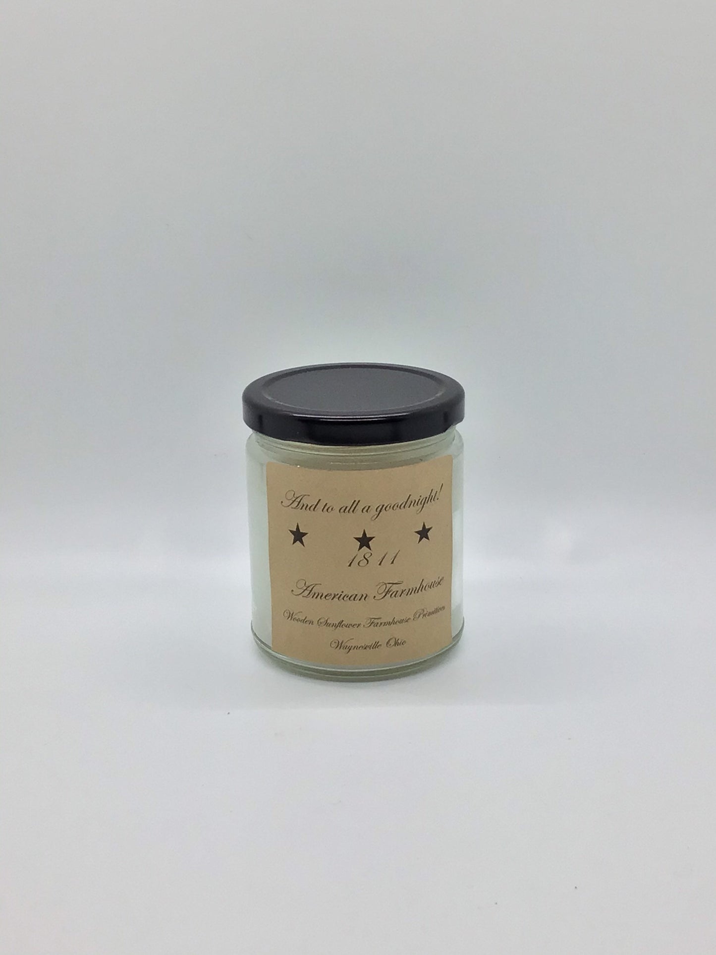 And to all a goodnight! Highly Scented Candle/Jelly Jar/9oz/Paraffin Wax/Farmhouse Candle/Hand Poured Candle/Country-Primitive Candle