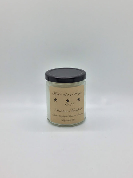 And to all a goodnight! Highly Scented Candle/Jelly Jar/9oz/Paraffin Wax/Farmhouse Candle/Hand Poured Candle/Country-Primitive Candle