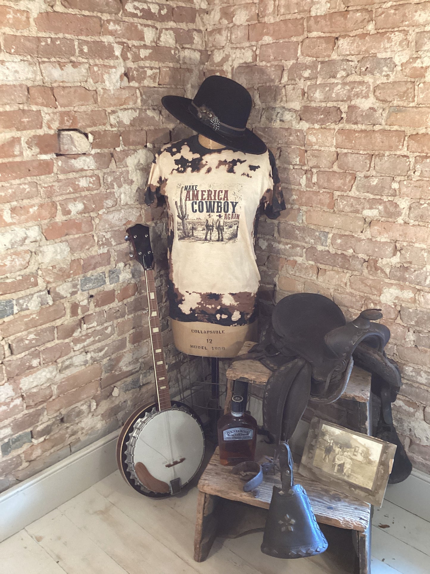 Make America Cowboy Again/Country Shirt/Cowgirl Shirt/Western Shirt/Horse girl shirt/inspirational shirt/farmgirl shirt/distressed shirt