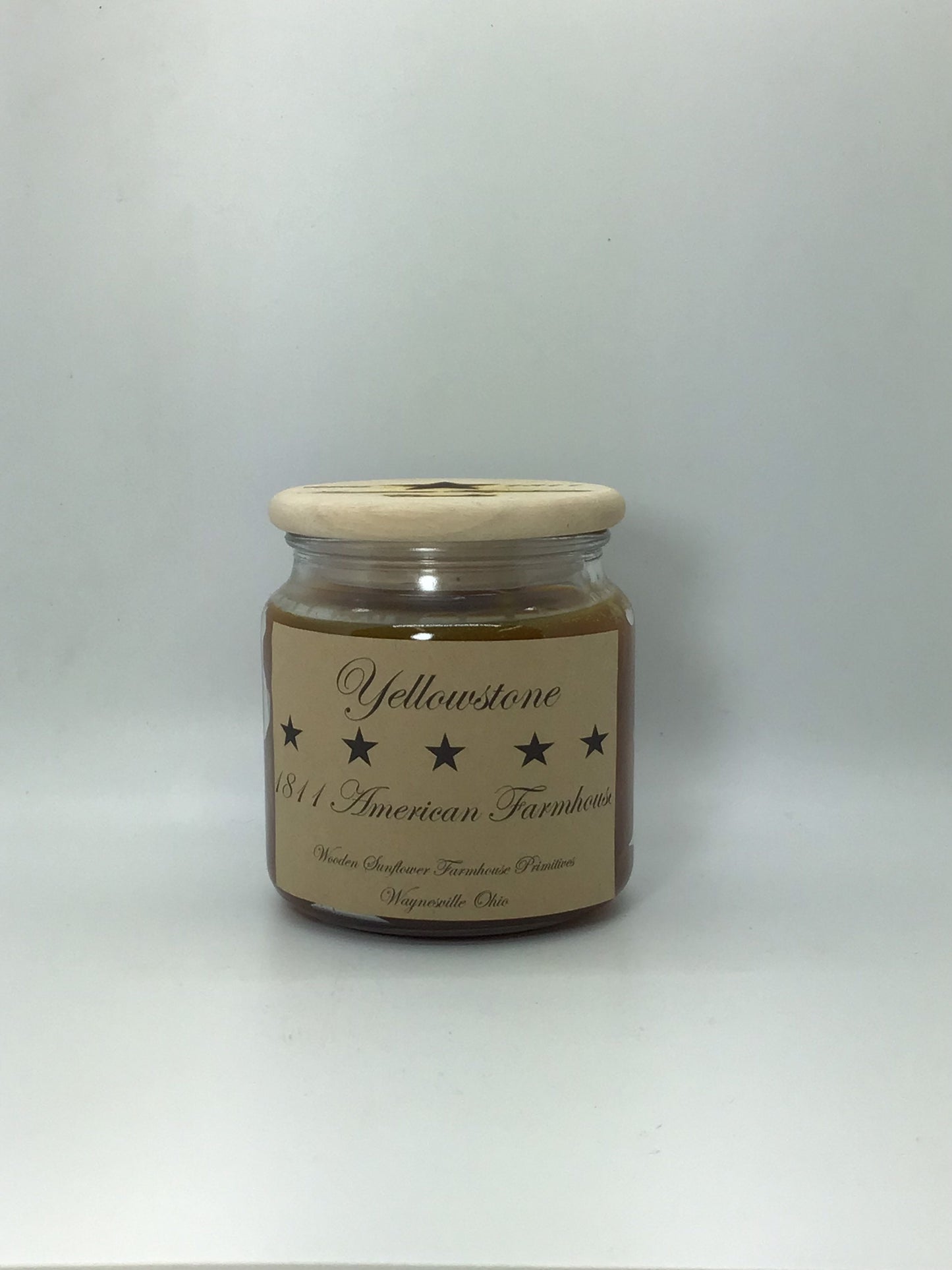 Yellowstone Highly Scented Candle/Apothecary Jar 18oz/Paraffin Wax/Farmhouse Candle/Hand Poured Candle/Country Primitive Candle
