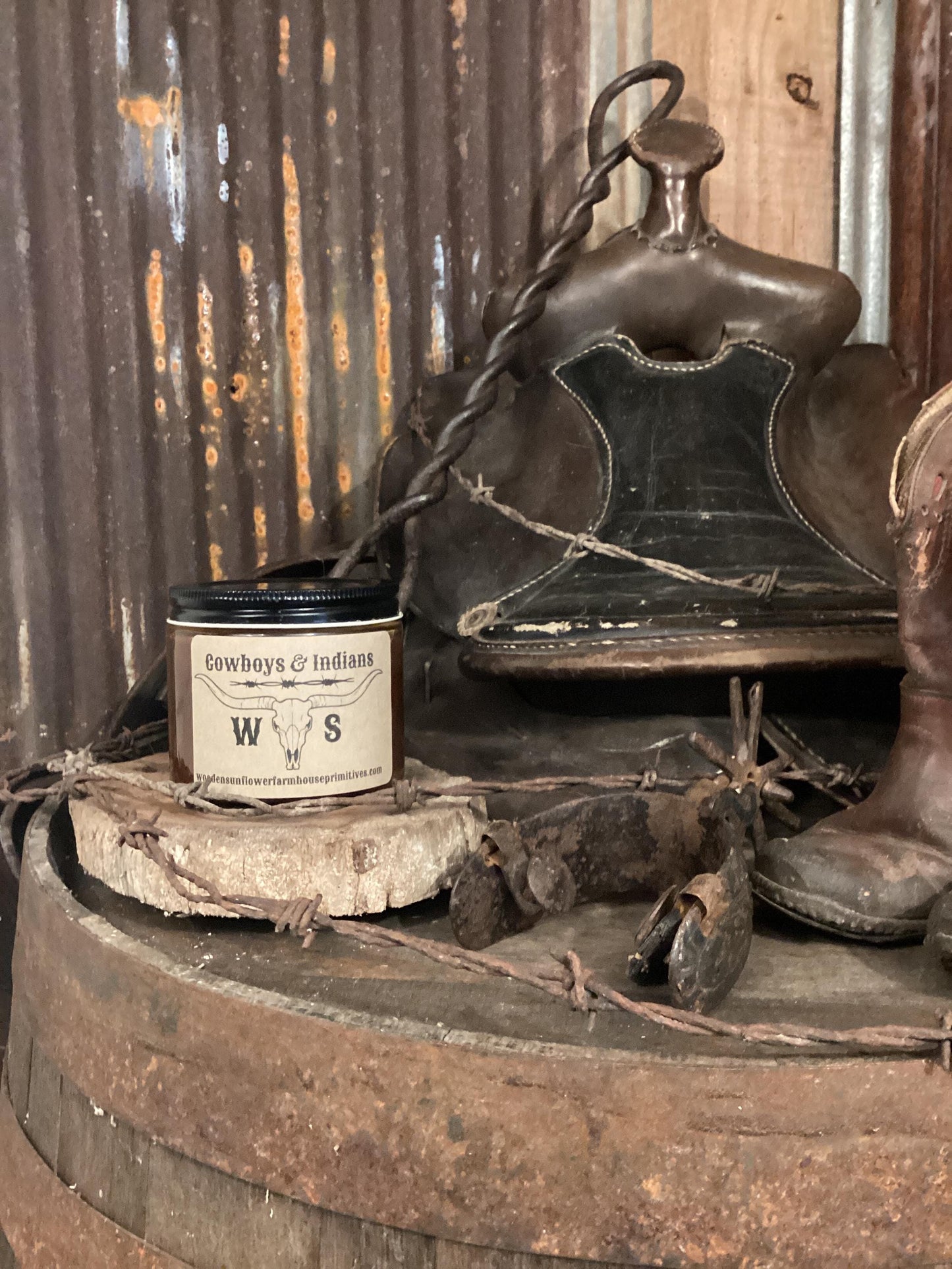 Cowboys & Indians/Sweet Tobacco/Soy Candle/Western Home Decor/Cowboy Candle/Western Candle