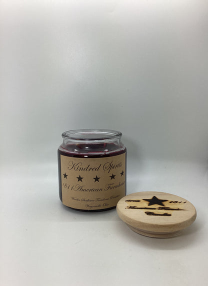 Kindred Spirit Highly Scented Candle/Apothecary Jar 18oz/Paraffin Wax/Farmhouse Candle/Hand Poured Candle/Country-Primitive Candle
