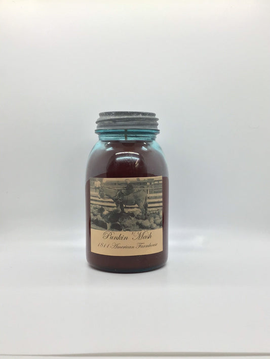 Punkin Mash Highly Scented Candle/32 oz Ball Jar/Paraffin Wax/Farmhouse Candle/Hand Poured Candle/Country-Primitive Candle