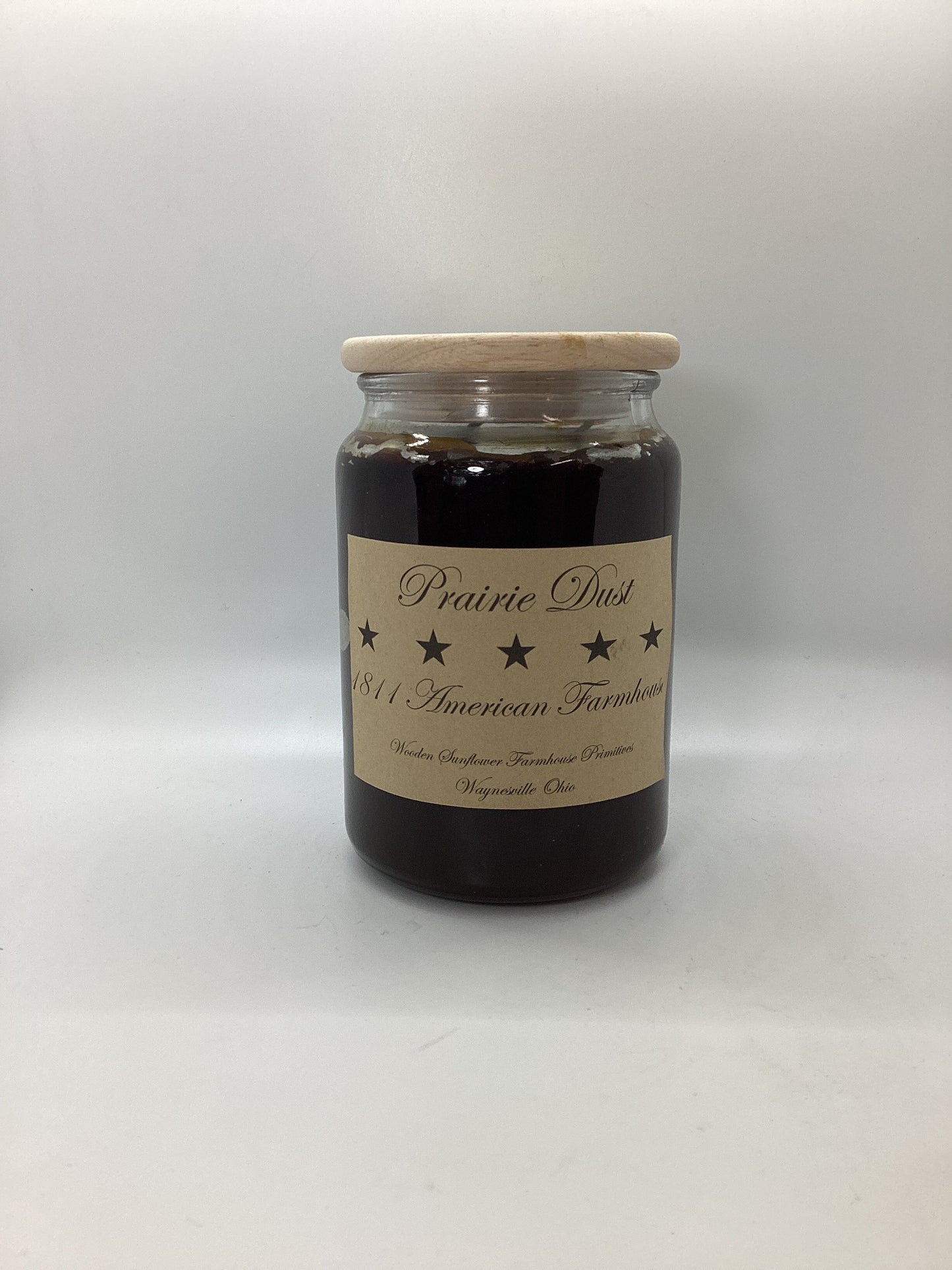 Prairie Dust Highly Scented Candle /Apothecary Jar  26oz /Paraffin Wax/Farmhouse Candle/Hand Poured Candle/Country-Primitive Candle