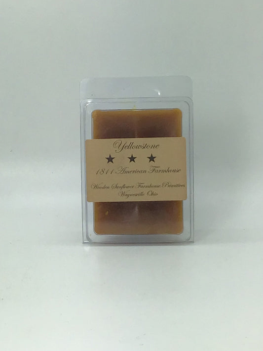 Yellowstone Highly Scented Tarts/Paraffin Wax/Scented Wax Cubes/Tart Burner/6 Individual Tarts/Leather Scented