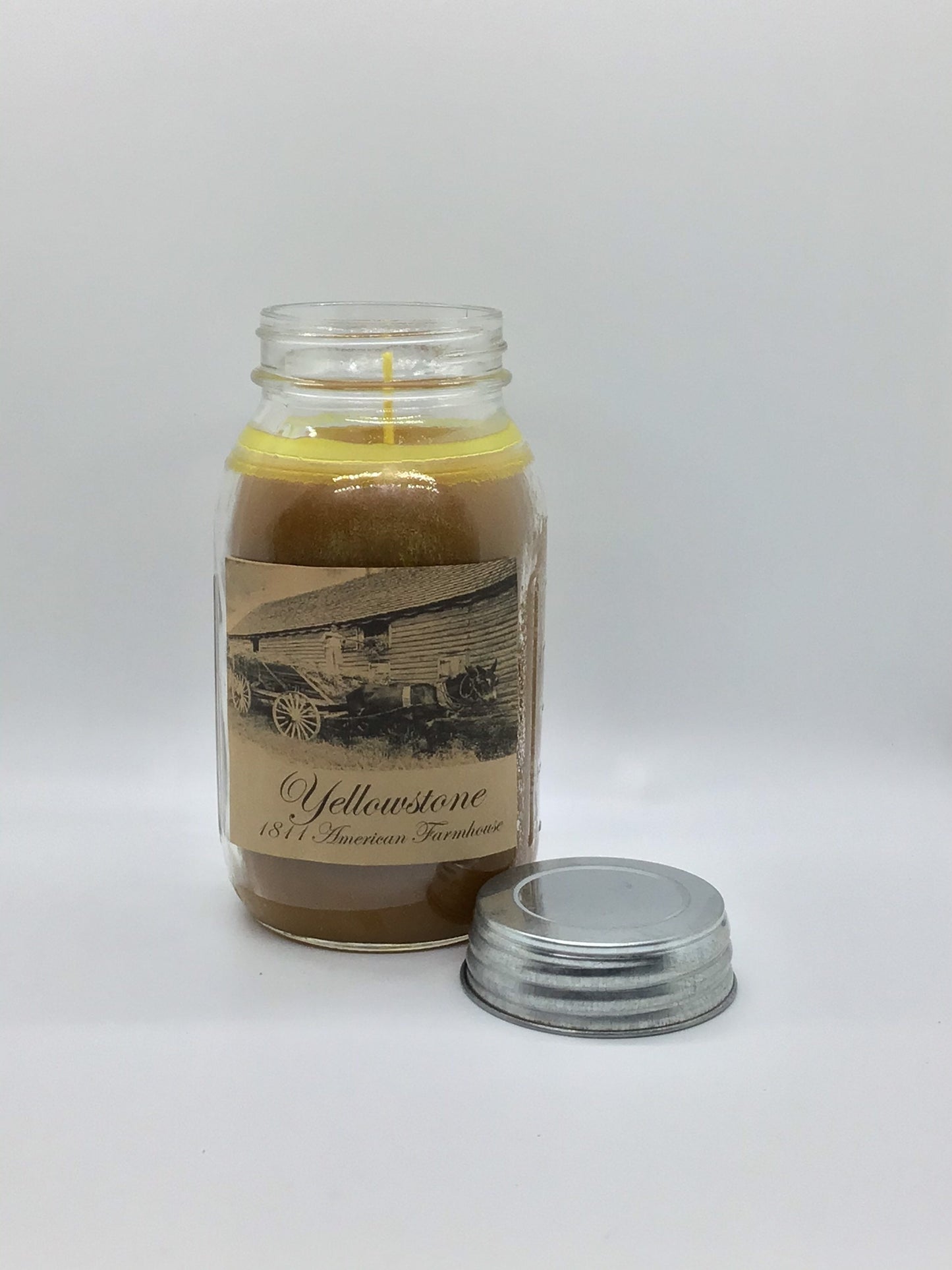 Yellowstone Highly Scented Candle/Ball Jar 32oz/Paraffin Wax/Farmhouse Candle/Hand Poured Candle/Country Primitive Candle