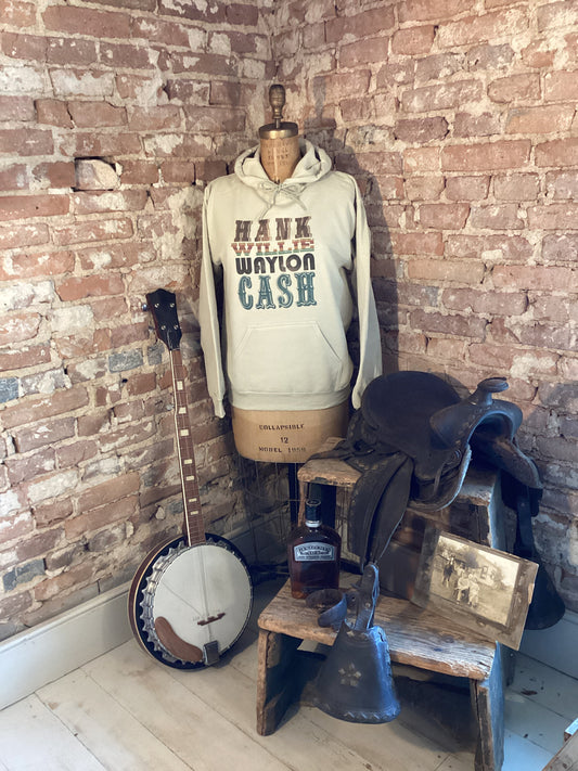Hank Willie Waylon Cash Hoodie/western/country/cowgirl/rodeo/farmgirl/hoodie
