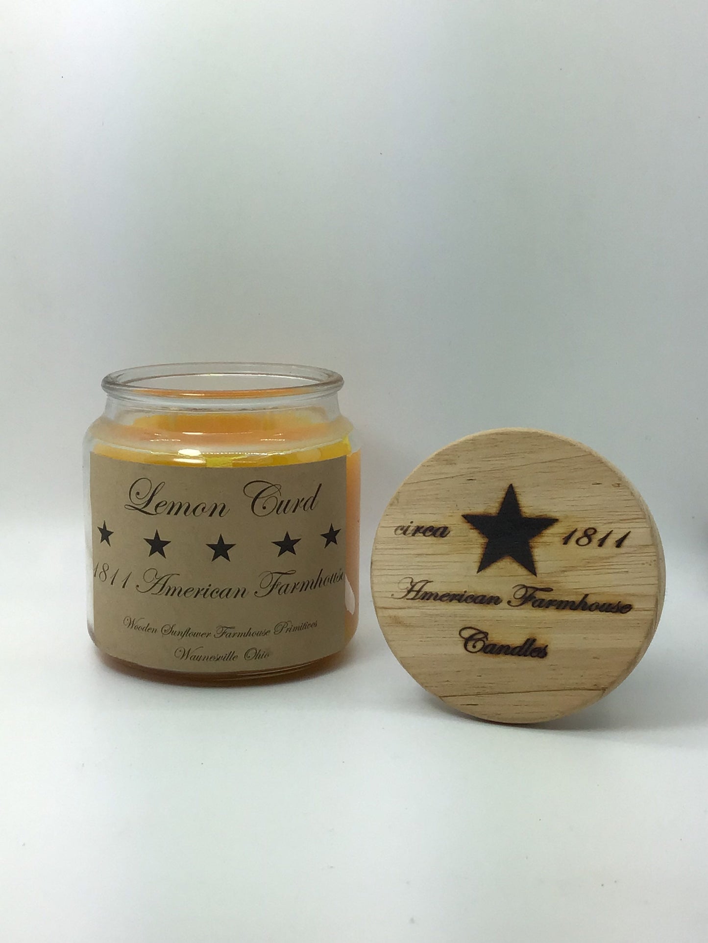 Lemon Curd Highly Scented Candle/Apothecary Jar 18 oz/Paraffin Wax/Farmhouse Candle/Hand Poured Candle/Country-Primitive Candle