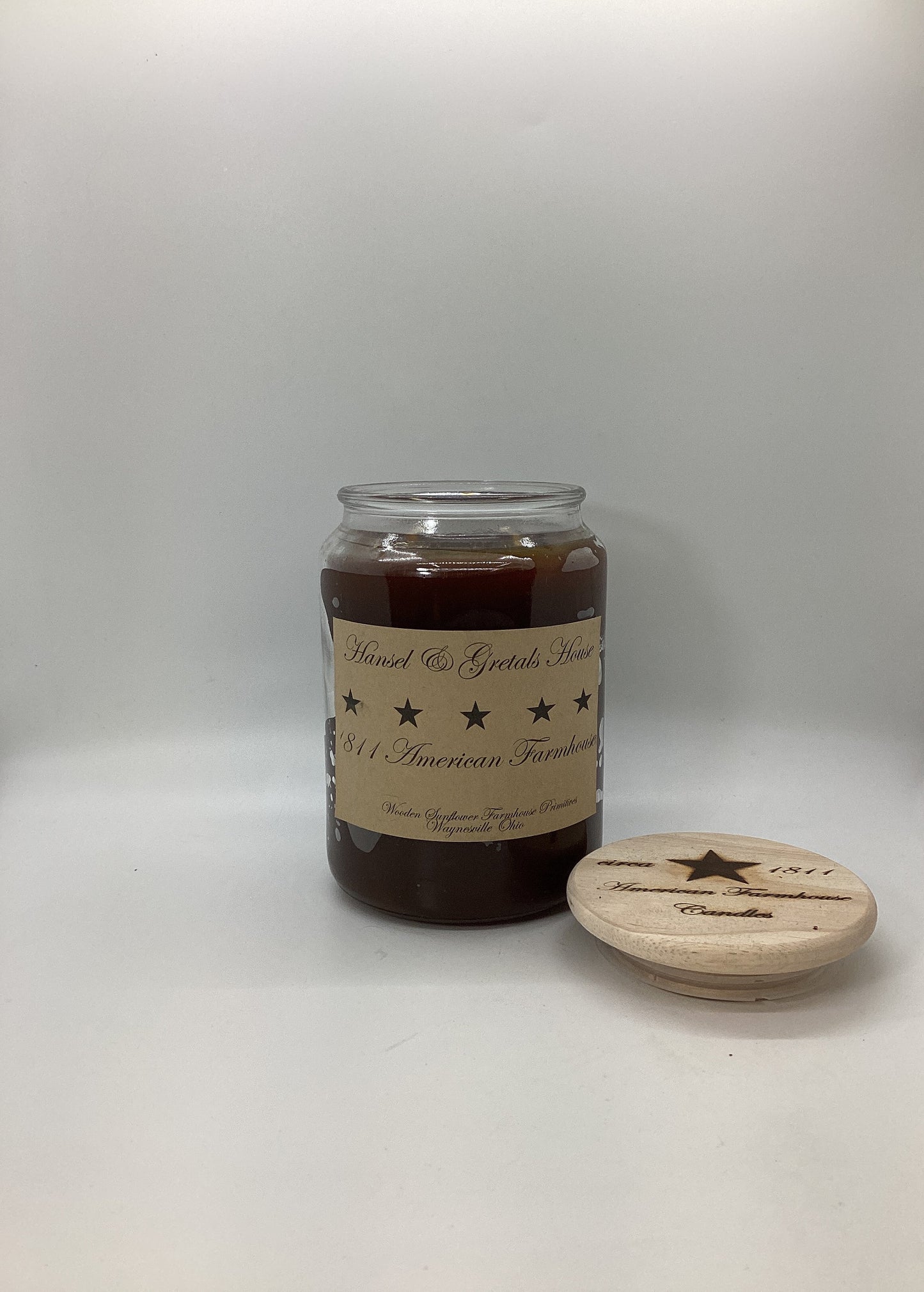 Hansel & Gretals House Highly Scented Candle/Apothecary Jar 26 oz /Paraffin Wax/Farmhouse Candle/Hand Poured Candle/Country-Primitive Candle