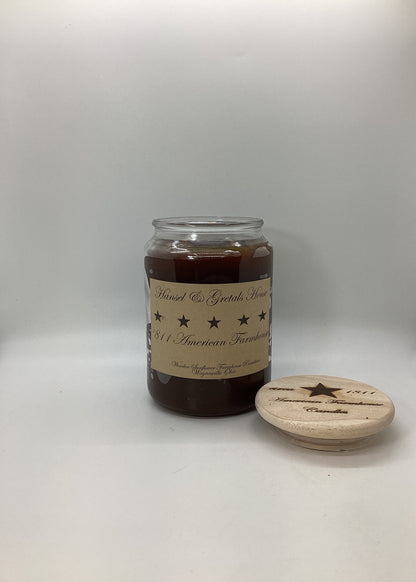 Hansel & Gretals House Highly Scented Candle/Apothecary Jar 26 oz /Paraffin Wax/Farmhouse Candle/Hand Poured Candle/Country-Primitive Candle
