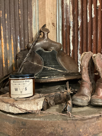 Blacksmith Shop/Sweet Smoke/Soy Candle/Western Home Decor/Cowboy Candle/Western Candle/