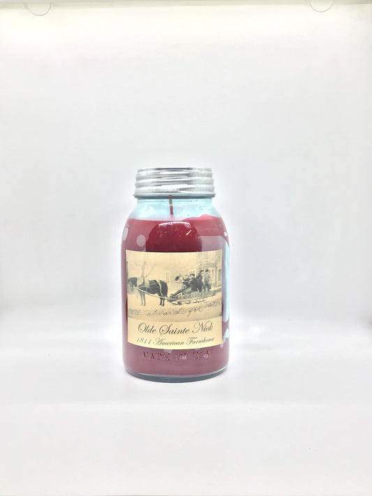 Old Sainte Nick Highly Scented Candle/ Ball Jar 32 oz/Paraffin Wax/Farmhouse Candle/Hand Poured Candle/Country-Primitive Candle