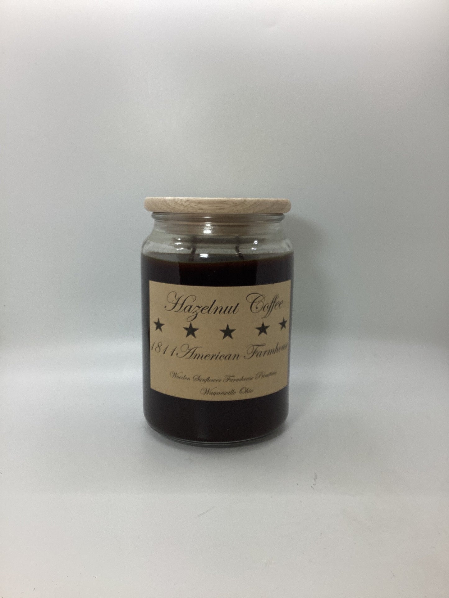 Hazelnut Coffee Highly Scented Candle/Apothecary Jar 26 oz/Paraffin Wax/Farmhouse Candle/Hand Poured Candle/Country-Primitive Candle