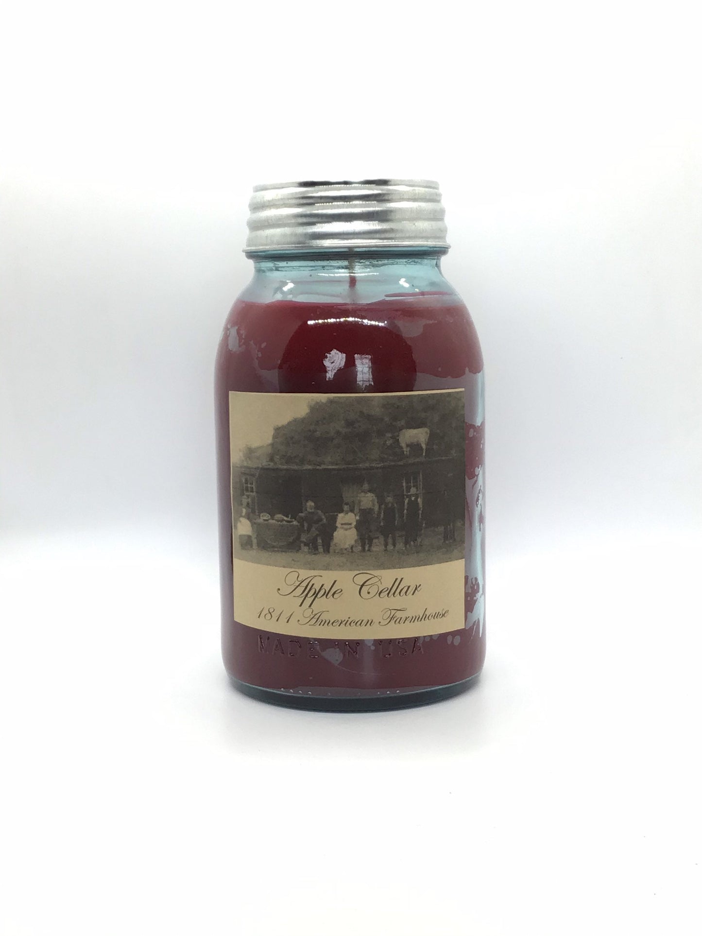 Apple Cellar Highly Scented Candle/Ball Jar 32 oz/Paraffin Wax/Farmhouse Candle/Hand Poured Candle/Country Primitive Candle