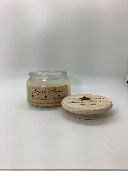 Sugar Plums Highly Scented Candle/Apothecary Jar 10 oz/Paraffin Wax/Farmhouse Candle/Hand Poured Candle/Country-Primitive Candle