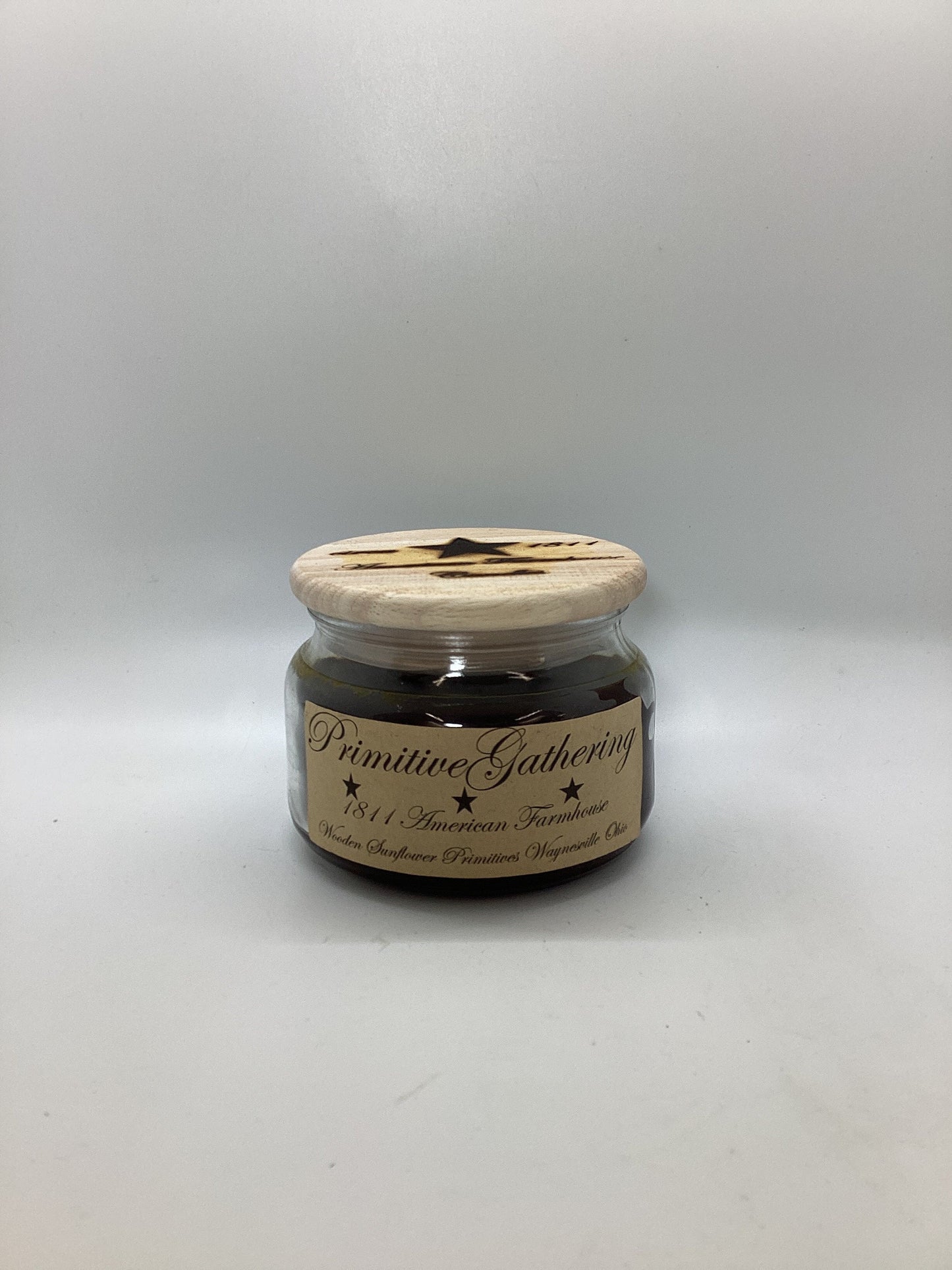 Primitive Gathering Highly Scented Candle/Apothecary Jar 10oz/Paraffin Wax/Farmhouse Candle/HandPoured Candle/Country Primitive Candle/