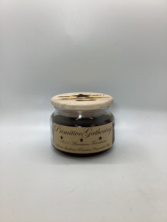 Primitive Gathering Highly Scented Candle/Apothecary Jar 10oz/Paraffin Wax/Farmhouse Candle/HandPoured Candle/Country Primitive Candle/