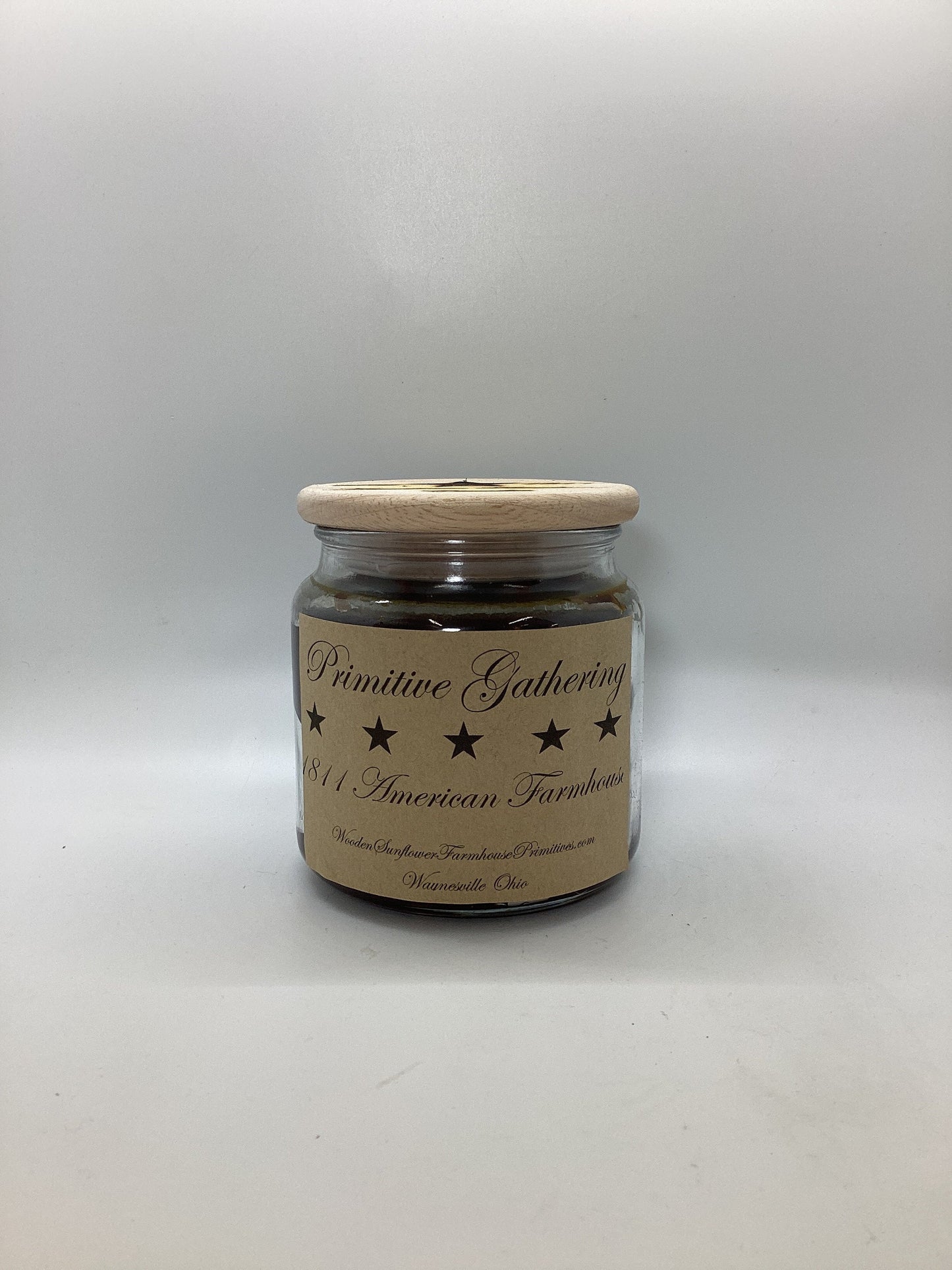 Primitive Gathering Highly Scented Candle/Apothecary Jar 18 oz/Paraffin Wax/Farmhouse Candle/Hand Poured Candle/Country-Primitive Candle